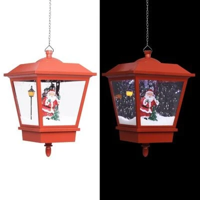 VidaXL Christmas Hanging Lamp With LED Light And Santa Red 27x27x45 Cm 4 VidaXL Christmas Hanging Lamp With LED Light And Santa Red 27x27x45 Cm - Image 2