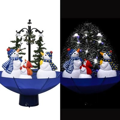VidaXL Snowing Christmas Tree With Umbrella Base Blue 75 Cm PVC 4 VidaXL Snowing Christmas Tree With Umbrella Base Blue 75 Cm PVC - Image 2