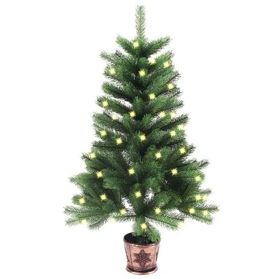 VidaXL Artificial Pre-lit Christmas Tree 65 Cm Green 3 VidaXL Artificial Pre-lit Christmas Tree 65 Cm Green