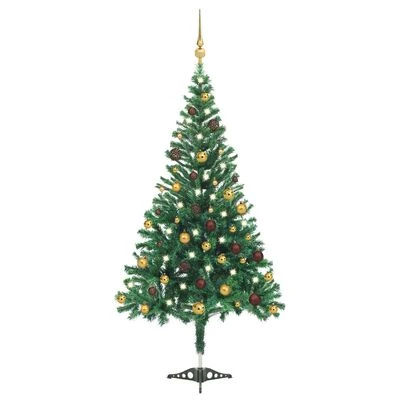 VidaXL Artificial Pre-lit Christmas Tree With Ball Set 210cm 910 Branches 19 VidaXL Artificial Pre-lit Christmas Tree With Ball Set 210cm 910 Branches - Image 17