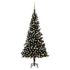 VidaXL Artificial Pre-lit Christmas Tree With Ball Set Black 210 Cm PVC -Deals Vidaxl Store image 1 3077505 1
