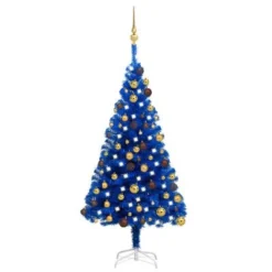 VidaXL Artificial Pre-lit Christmas Tree With Ball Set Silver 120 Cm PET -Deals Vidaxl Store image 1 3077507