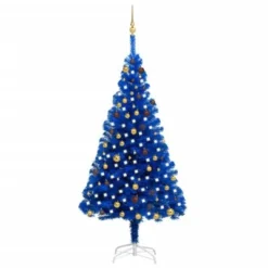 VidaXL Artificial Pre-lit Christmas Tree With Ball Set Black 210 Cm PVC -Deals Vidaxl Store image 1 3077510 1