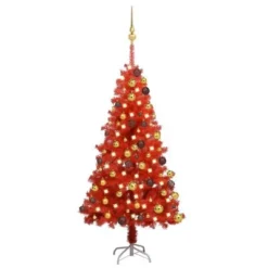 VidaXL Artificial Pre-lit Christmas Tree With Ball Set Silver 120 Cm PET -Deals Vidaxl Store image 1 3077512