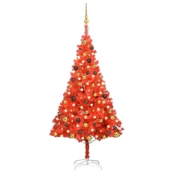 VidaXL Artificial Pre-lit Christmas Tree With Ball Set Pink 150 Cm PVC -Deals Vidaxl Store image 1 3077513