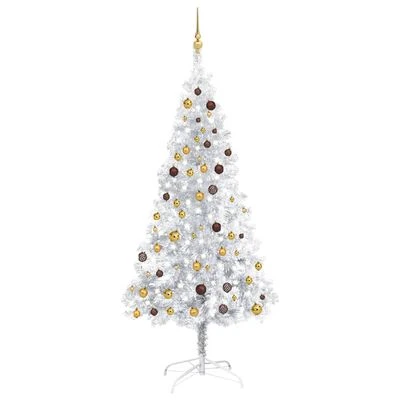 VidaXL Artificial Pre-lit Christmas Tree With Ball Set Gold 210 Cm PET 19 VidaXL Artificial Pre-lit Christmas Tree With Ball Set Gold 210 Cm PET - Image 17