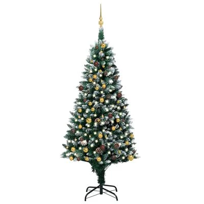 VidaXL Artificial Pre-lit Christmas Tree With Ball Set&Pinecones 210 Cm 3 VidaXL Artificial Pre-lit Christmas Tree With Ball Set&Pinecones 210 Cm