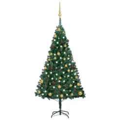 VidaXL Artificial Pre-lit Christmas Tree With Ball Set Green 150 Cm PVC 33 VidaXL Artificial Pre-lit Christmas Tree With Ball Set Green 150 Cm PVC -Deals Vidaxl Store image 1 3077535