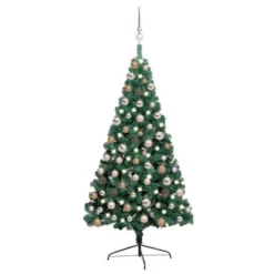 VidaXL Artificial Half Pre-lit Christmas Tree With Ball Set White 120 Cm -Deals Vidaxl Store image 1 3077563 1