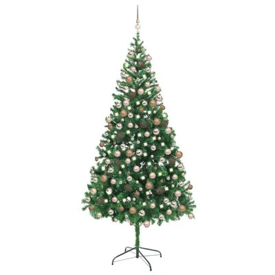 VidaXL Artificial Pre-lit Christmas Tree With Ball Set 210cm 910 Branches 20 VidaXL Artificial Pre-lit Christmas Tree With Ball Set 210cm 910 Branches - Image 18
