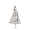 VidaXL Artificial Pre-lit Christmas Tree With Ball Set Silver 240 Cm PET