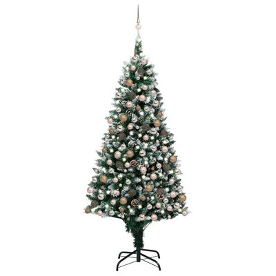 VidaXL Artificial Pre-lit Christmas Tree With Ball Set&Pinecones 210 Cm 15 VidaXL Artificial Pre-lit Christmas Tree With Ball Set&Pinecones 210 Cm - Image 13