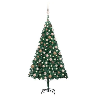 VidaXL Artificial Pre-lit Christmas Tree With Ball Set Green 150 Cm PVC 18 VidaXL Artificial Pre-lit Christmas Tree With Ball Set Green 150 Cm PVC - Image 16