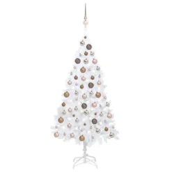 VidaXL Artificial Pre-lit Christmas Tree With Ball Set White 120 Cm PVC -Deals Vidaxl Store image 1 3077625