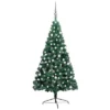 VidaXL Artificial Half Pre-lit Christmas Tree With Ball Set Green 120 Cm -Deals Vidaxl Store image 1 3077649