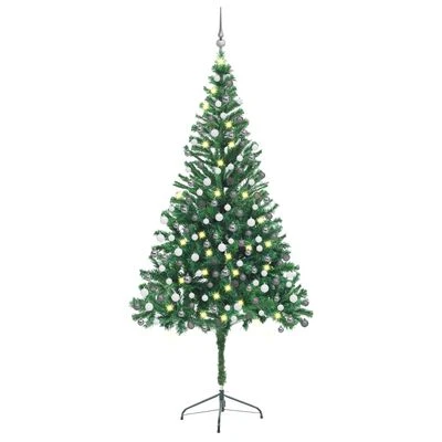 VidaXL Artificial Pre-lit Christmas Tree With Ball Set 210cm 910 Branches 22 VidaXL Artificial Pre-lit Christmas Tree With Ball Set 210cm 910 Branches - Image 20