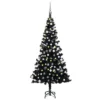 VidaXL Artificial Pre-lit Christmas Tree With Ball Set Black 150 Cm PVC
