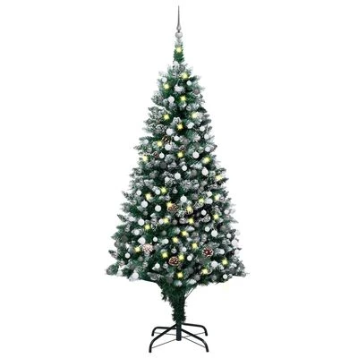 VidaXL Artificial Pre-lit Christmas Tree With Ball Set&Pinecones 210 Cm 16 VidaXL Artificial Pre-lit Christmas Tree With Ball Set&Pinecones 210 Cm - Image 14