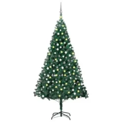 VidaXL Artificial Pre-lit Christmas Tree With Ball Set White 210 Cm PVC -Deals Vidaxl Store image 1 3077709