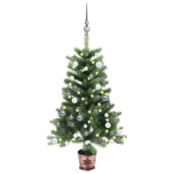 VidaXL Artificial Pre-lit Christmas Tree With Ball Set 65 Cm Green