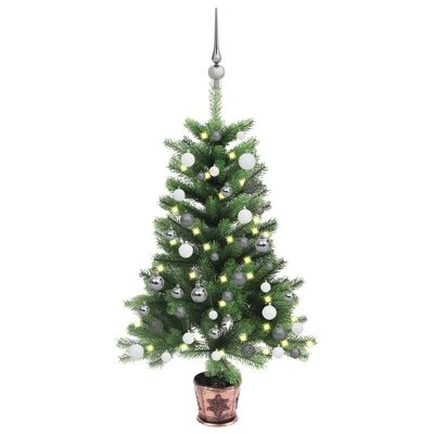 VidaXL Artificial Pre-lit Christmas Tree With Ball Set 65 Cm Green 3 VidaXL Artificial Pre-lit Christmas Tree With Ball Set 65 Cm Green