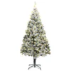 VidaXL Artificial Pre-lit Christmas Tree With Flocked Snow Green 300cm PVC -Deals Vidaxl Store image 1 3077741