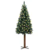 VidaXL Slim Pre-lit Christmas Tree With Real Wood&White Snow Green 150cm 1 VidaXL Slim Pre-lit Christmas Tree With Real Wood&White Snow Green 150cm -Deals Vidaxl Store image 1 3077762
