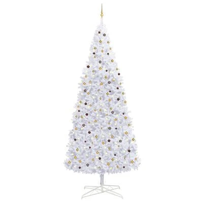 VidaXL Artificial Pre-lit Christmas Tree With Ball Set LEDs 400 Cm White 15 VidaXL Artificial Pre-lit Christmas Tree With Ball Set LEDs 400 Cm White - Image 13