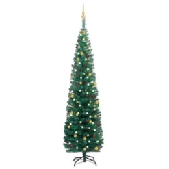 VidaXL Slim Artificial Pre-lit Christmas Tree With Ball Set Green 210 Cm -Deals Vidaxl Store image 1 3077805
