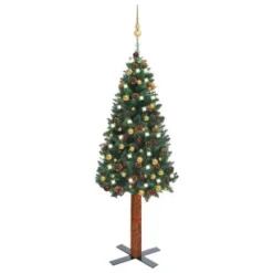 VidaXL Slim Pre-lit Christmas Tree With Ball Set Green 150 Cm 35 VidaXL Slim Pre-lit Christmas Tree With Ball Set Green 150 Cm -Deals Vidaxl Store image 1 3077812 1