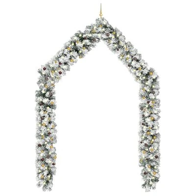 VidaXL Christmas Garland With LEDs&Ball Set Green 20 M PVC 3 VidaXL Christmas Garland With LEDs&Ball Set Green 20 M PVC