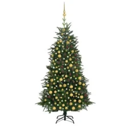 VidaXL Artificial Christmas Tree LED&Ball Set&Flocked Snow 210cm PVC&PE -Deals Vidaxl Store image 1 3077829