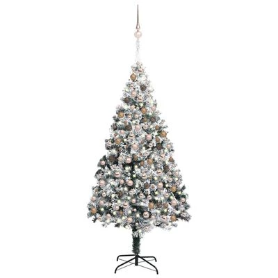 VidaXL Artificial Christmas Tree LEDs&Ball Set&Flocked Snow Green 300cm 16 VidaXL Artificial Christmas Tree LEDs&Ball Set&Flocked Snow Green 300cm - Image 14