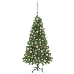 VidaXL Artificial Pre-lit Christmas Tree With Ball Set Pine Cones 150 Cm -Deals Vidaxl Store image 1 3077844