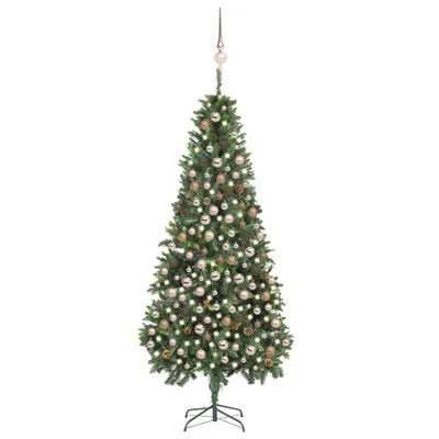 VidaXL Artificial Pre-lit Christmas Tree With Ball Set&Pine Cones 210 Cm 16 VidaXL Artificial Pre-lit Christmas Tree With Ball Set&Pine Cones 210 Cm - Image 14