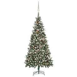 VidaXL Artificial Pre-lit Christmas Tree With Ball Set&Pine Cones 210 Cm