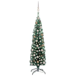 VidaXL Slim Artificial Pre-lit Christmas Tree With Ball Set Green 150 Cm 37 VidaXL Slim Artificial Pre-lit Christmas Tree With Ball Set Green 150 Cm -Deals Vidaxl Store image 1 3077851