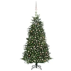 VidaXL Artificial Christmas Tree LED&Ball Set&Flocked Snow 210cm PVC&PE -Deals Vidaxl Store image 1 3077877