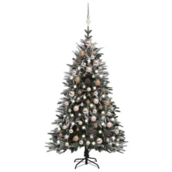VidaXL Artificial Christmas Tree LED&Ball Set&Flocked Snow 120cm PVC&PE -Deals Vidaxl Store image 1 3077879 1