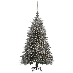 VidaXL Artificial Christmas Tree LED&Ball Set&Flocked Snow 210cm PVC&PE -Deals Vidaxl Store image 1 3077882