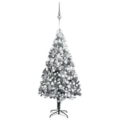 VidaXL Artificial Christmas Tree LEDs&Ball Set&Flocked Snow Green 300cm 17 VidaXL Artificial Christmas Tree LEDs&Ball Set&Flocked Snow Green 300cm - Image 15