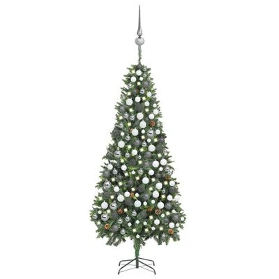VidaXL Artificial Pre-lit Christmas Tree With Ball Set&Pine Cones 210 Cm 17 VidaXL Artificial Pre-lit Christmas Tree With Ball Set&Pine Cones 210 Cm - Image 15