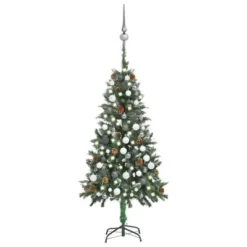 VidaXL Artificial Pre-lit Christmas Tree With Ball Set Pine Cones 150 Cm