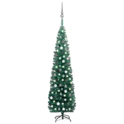 VidaXL Slim Artificial Pre-lit Christmas Tree With Ball Set Green 210 Cm -Deals Vidaxl Store image 1 3077901