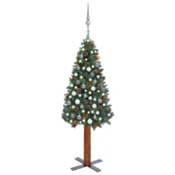 VidaXL Slim Pre-lit Christmas Tree With Ball Set Green 150 Cm 39 VidaXL Slim Pre-lit Christmas Tree With Ball Set Green 150 Cm -Deals Vidaxl Store image 1 3077908 1