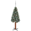 VidaXL Slim Pre-lit Christmas Tree With Ball Set Green 150 Cm PVC
