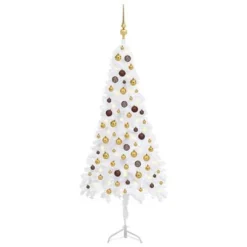 VidaXL Corner Artificial Christmas Tree LEDs&Ball Set White 150 Cm PVC -Deals Vidaxl Store image 1 3077948