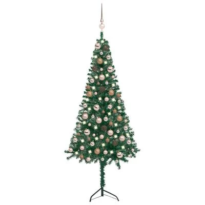 VidaXL Corner Artificial Christmas Tree LEDs&Ball Set Green 120 Cm PVC 20 VidaXL Corner Artificial Christmas Tree LEDs&Ball Set Green 120 Cm PVC - Image 18