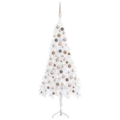 VidaXL Corner Artificial Christmas Tree LEDs&Ball Set White 150 Cm PVC -Deals Vidaxl Store image 1 3077958