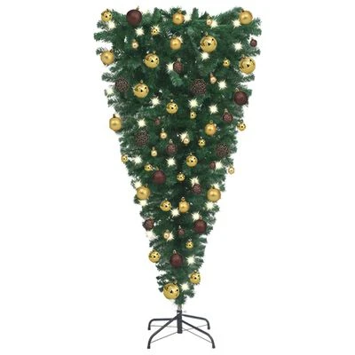 VidaXL Upside-down Artificial Pre-lit Christmas Tree With Ball Set 120 Cm 16 VidaXL Upside-down Artificial Pre-lit Christmas Tree With Ball Set 120 Cm - Image 14